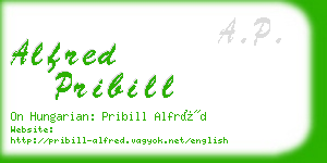 alfred pribill business card